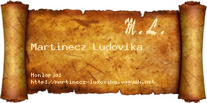 Martinecz Ludovika névjegykártya